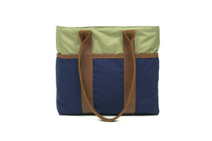 Blue Mini Zip Top Tote Bag