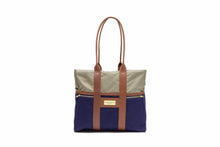 Blue Signature Zip Top Tote Bag