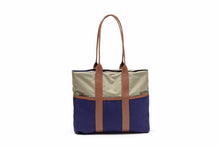 Blue Signature Zip Top Tote Bag