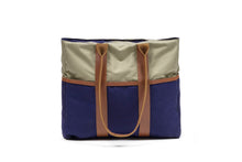 Blue Signature Zip Top Tote Bag