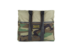 Camo Signature Zip Top Tote Bag