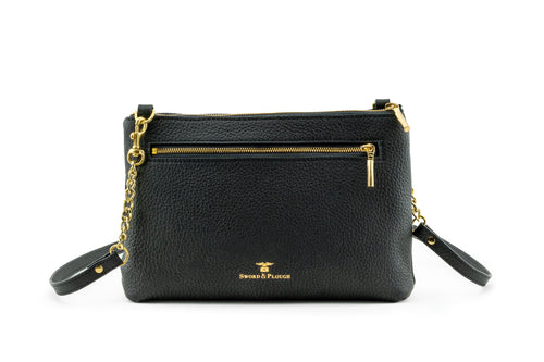 Black Leather Crossbody Bag (SHIPS DEC. 10TH)