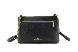 Black Leather Crossbody Bag (SHIPS DEC. 10TH)