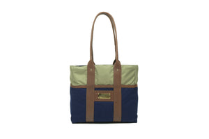 Blue Mini Zip Top Tote Bag