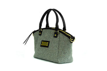 Handbag - Wool Handbag - Black Leather