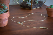 Jewelry - Brass Bar + Circle Necklace