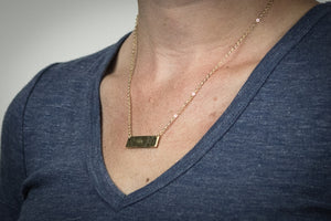 Jewelry - Brass Bar Necklace