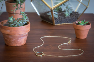 Jewelry - Brass Circle Necklace