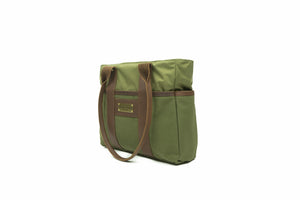 Tote Bag - Mini Zip Top Tote - Olive