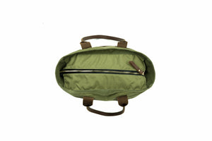 Tote Bag - Mini Zip Top Tote - Olive